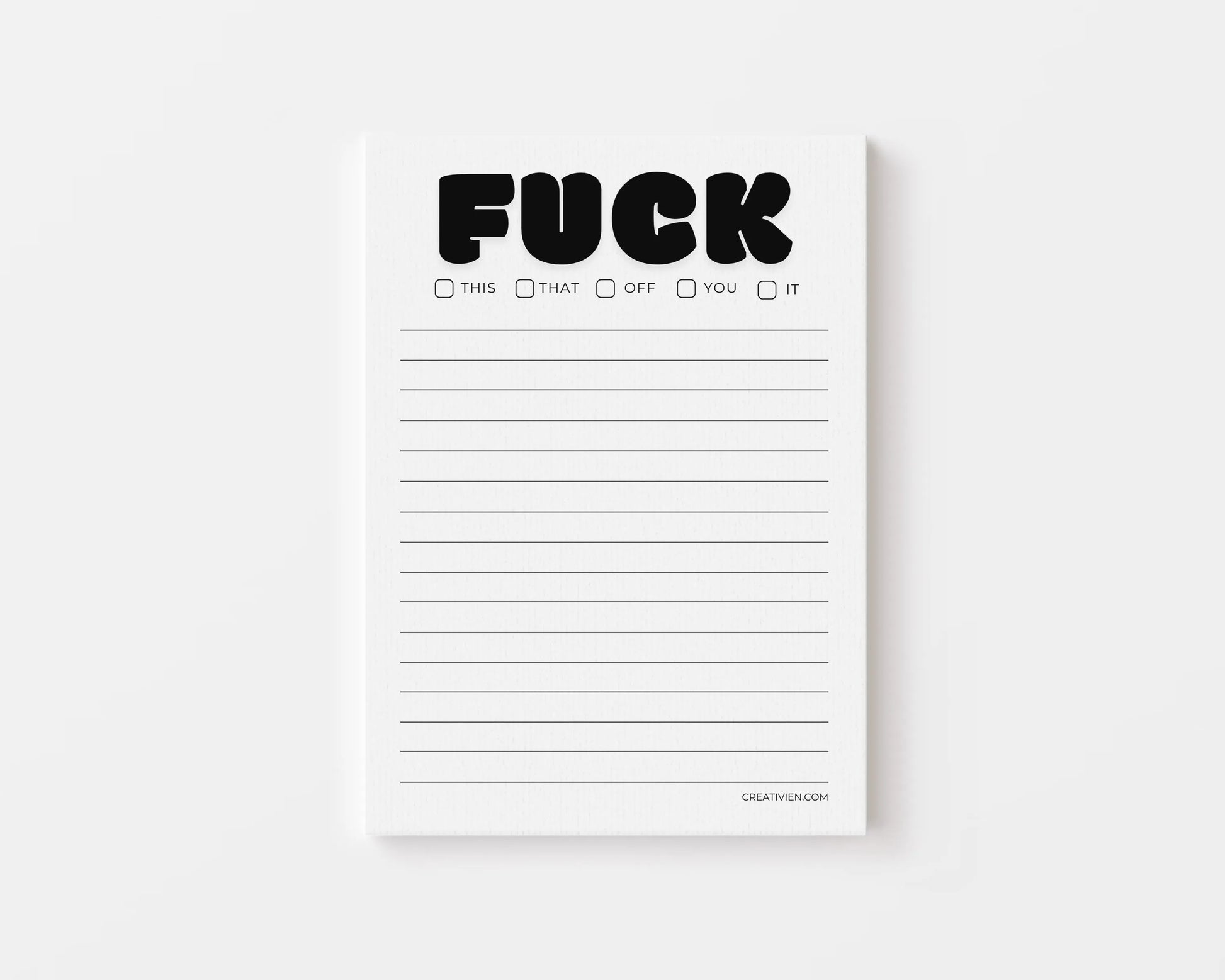 Fuck List Notepad Creativien product_type art-noise.myshopify.com fuck-list-notepad Fuck List Notepad Creativien  art-noise.myshopify.com fuck-list-notepad