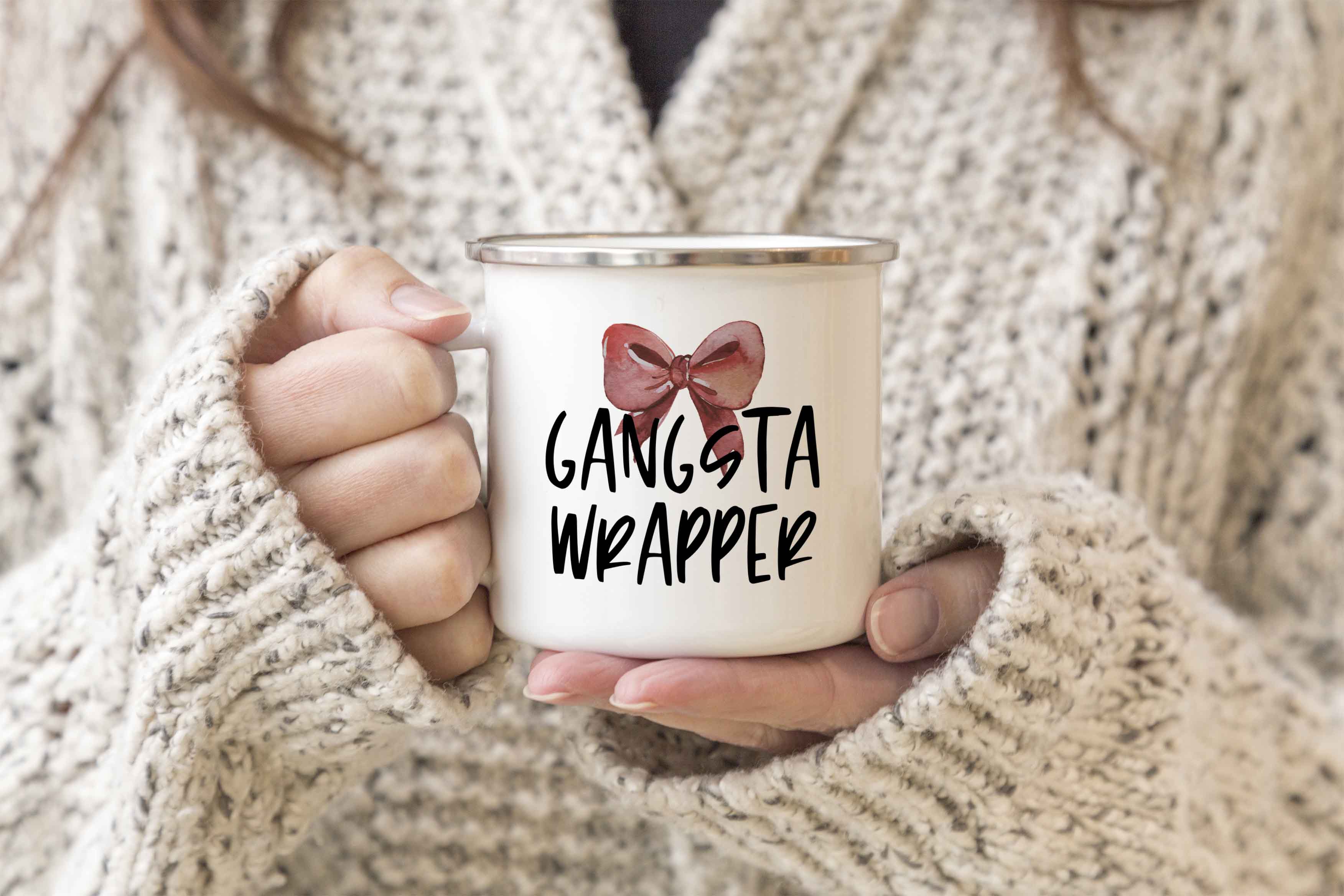 Gangsta Wrapper Enamel Mug Creativien product_type art-noise.myshopify.com gangsta-wrapper-enamel-mug