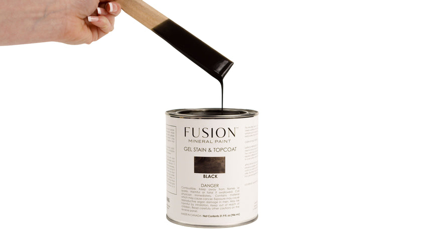 Fusion Mineral Paint Gel Stain & Topcoat - Black 946mL