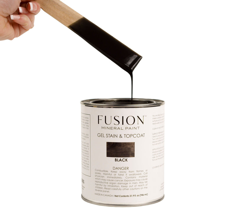 Fusion Mineral Paint Gel Stain & Topcoat - Black 946mL