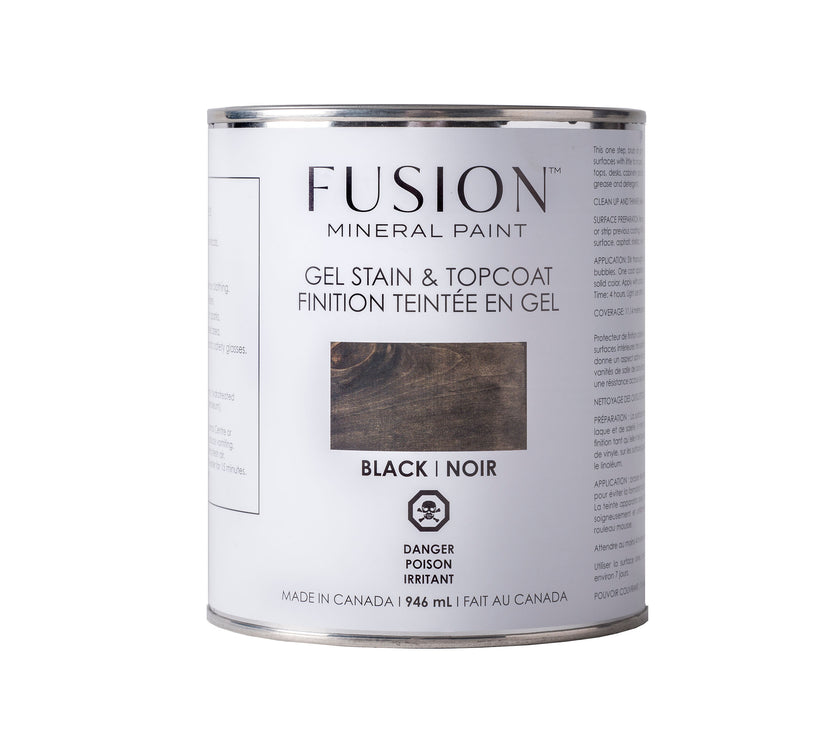 Fusion Mineral Paint Gel Stain & Topcoat - Black 946mL