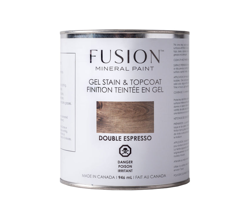 Fusion Mineral Paint Gel Stain & Topcoat  - Double Espresso 946mL