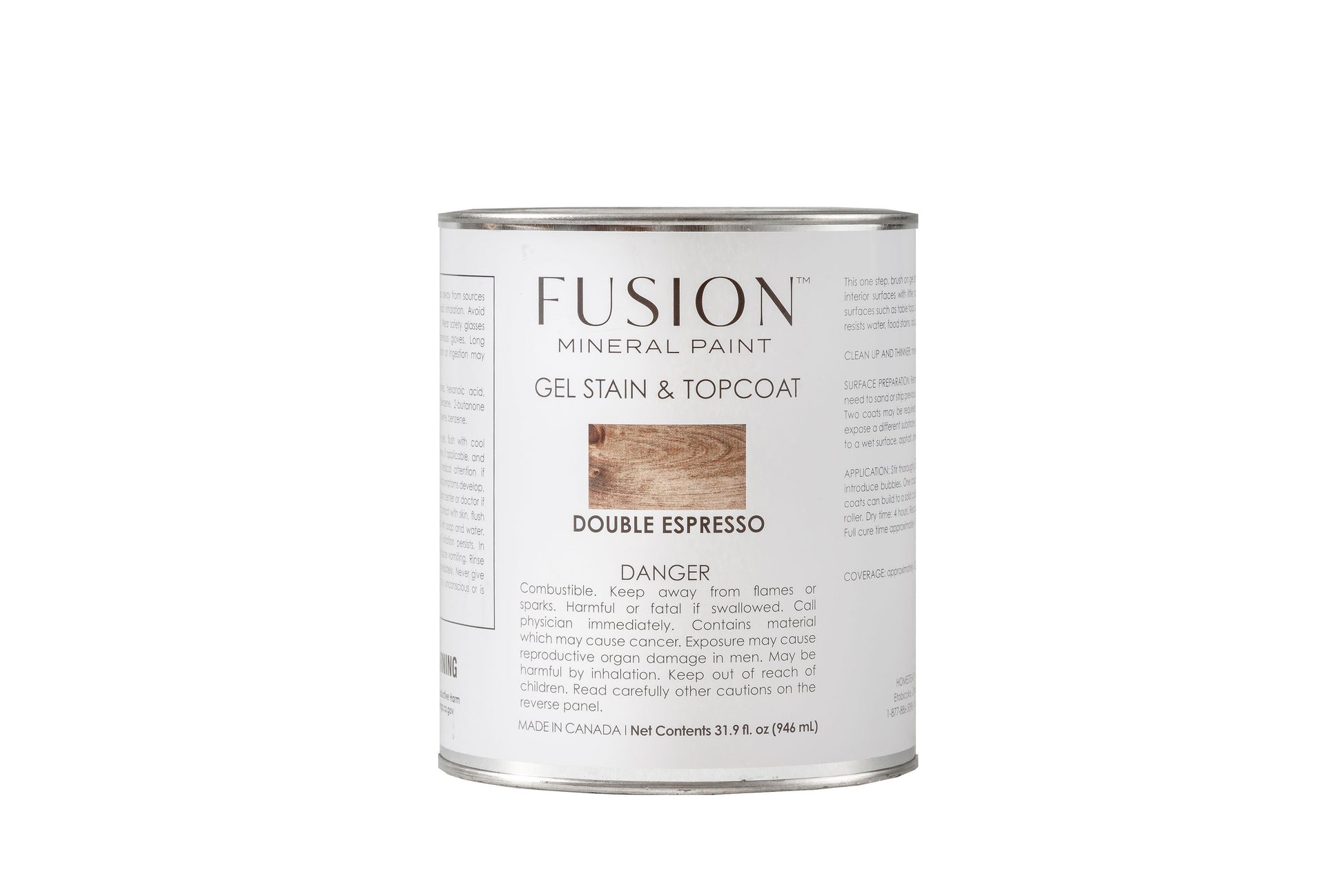 Fusion Mineral Paint Gel Stain & Topcoat  - Double Espresso 946mL Homestead House Furniture Paint art-noise.myshopify.com fusion-mineral-paint-gel-stain-topcoat-double-espresso-946ml