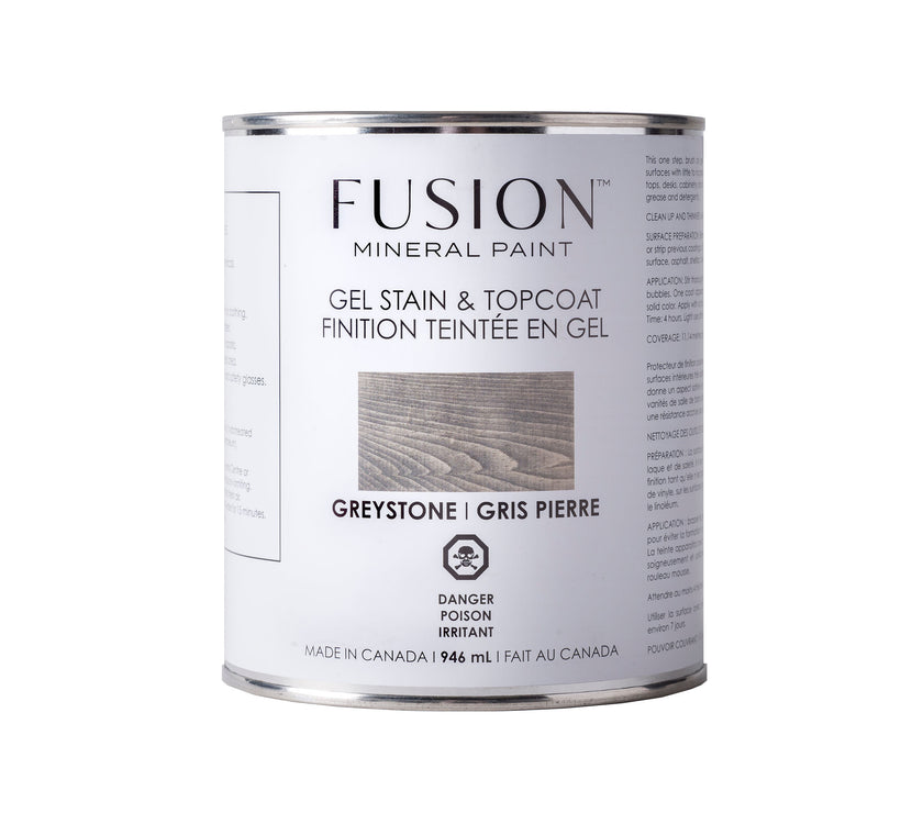 Fusion Mineral Paint Gel Stain & Topcoat  - Greystone 946mL