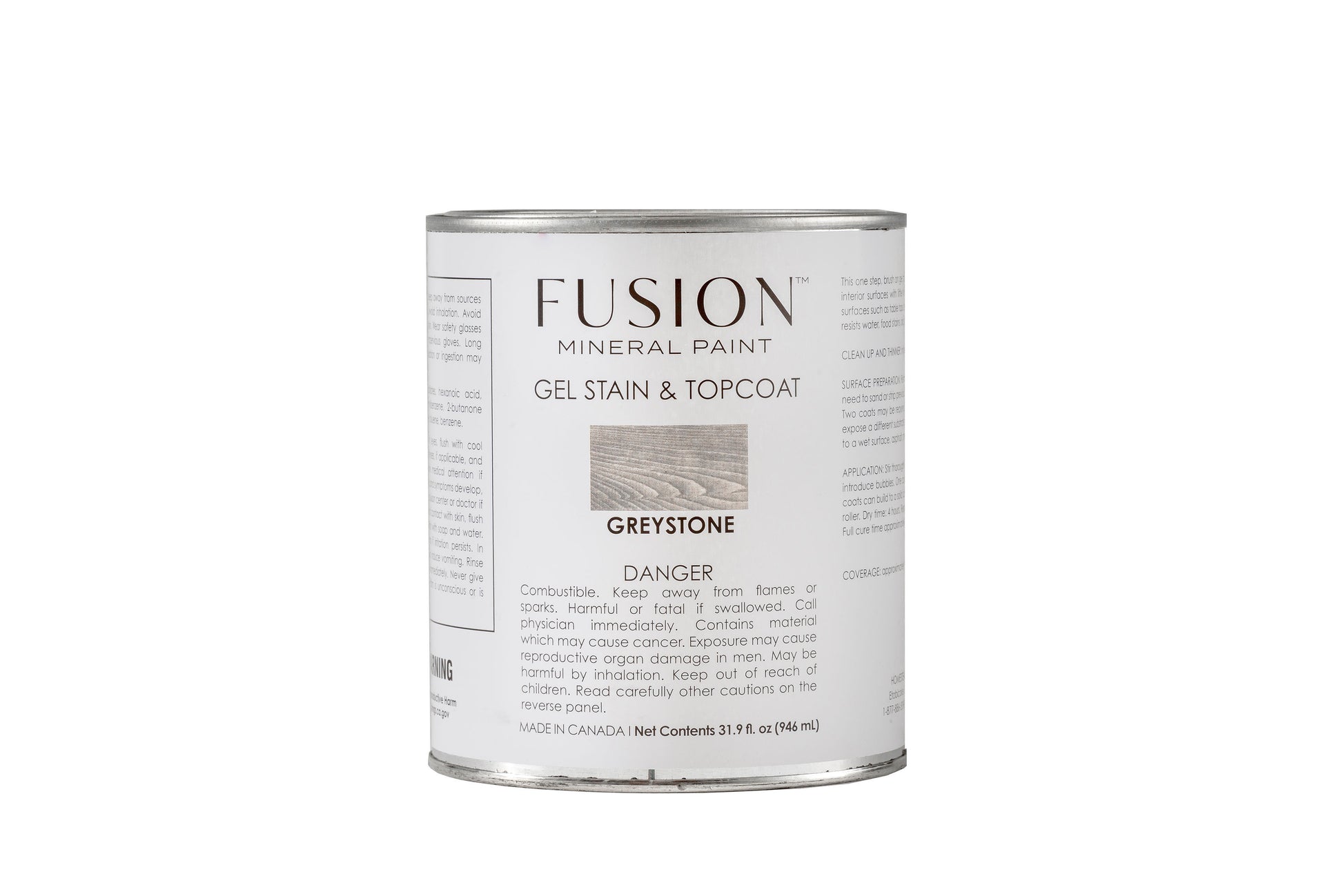 Fusion Mineral Paint Gel Stain & Topcoat  - Greystone 946mL Homestead House Furniture Paint art-noise.myshopify.com fusion-mineral-paint-gel-stain-topcoat-greystone-946ml