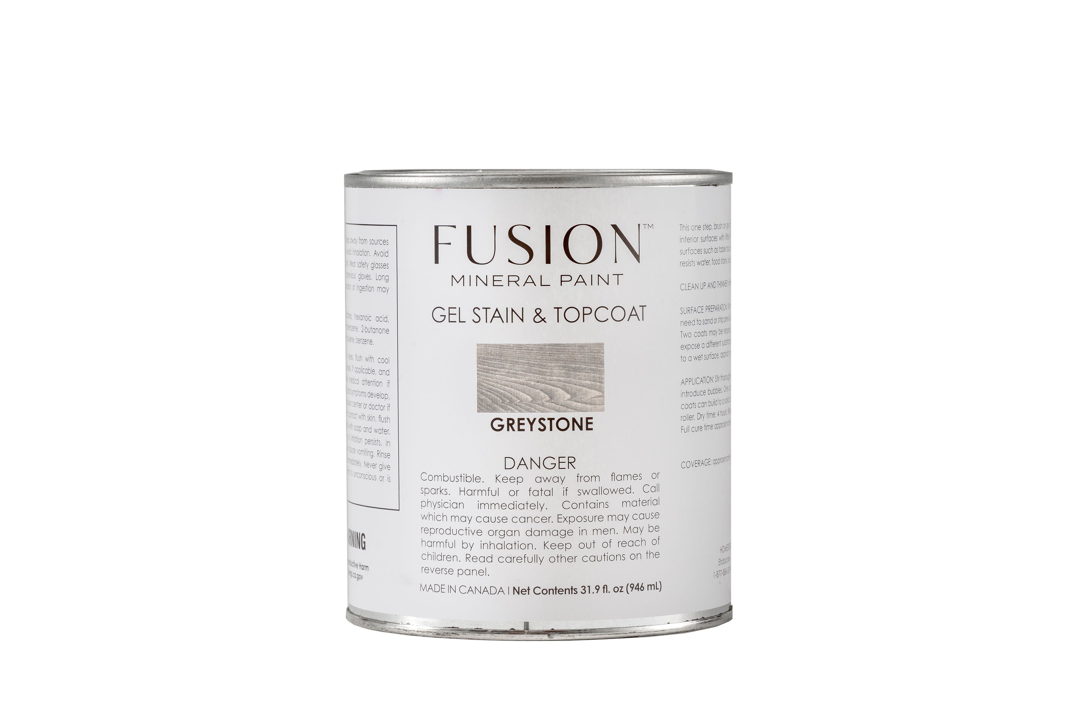 Fusion Mineral Paint Gel Stain & Topcoat  - Greystone 946mL Homestead House Furniture Paint art-noise.myshopify.com fusion-mineral-paint-gel-stain-topcoat-greystone-946ml