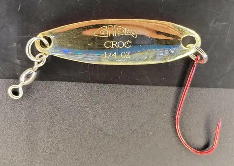 🍁Gibbs Croc Brass Fire Stripe Spoon 1/4oz