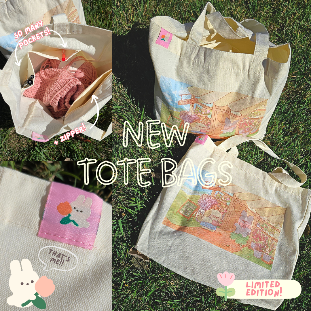 Puppy Flower Shop Tote Bag