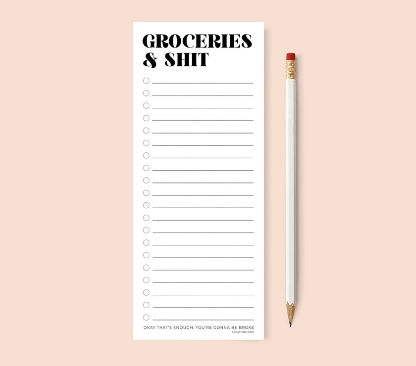 Groceries & Shit Notepad