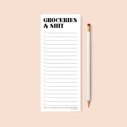 Groceries & Shit Notepad