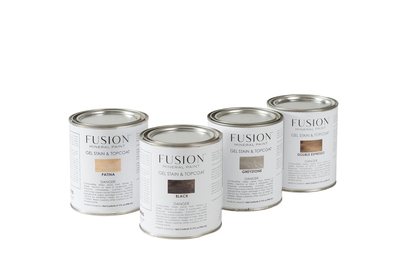 Fusion Mineral Paint Gel Stain & Topcoat - Black 946mL