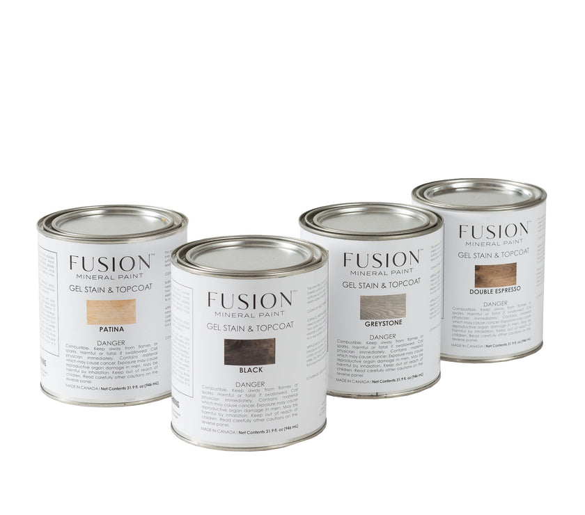 Fusion Mineral Paint Gel Stain & Topcoat - Black 946mL