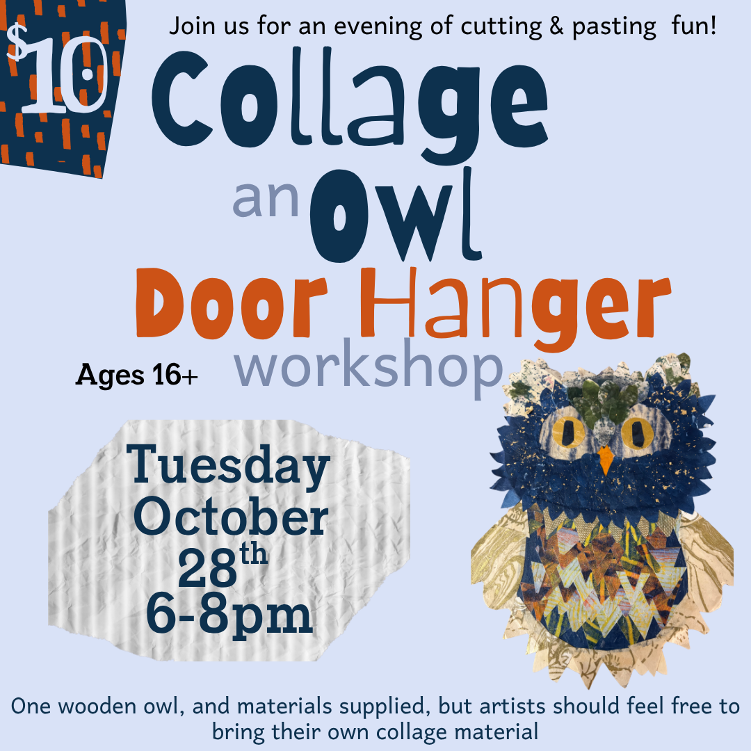 Collage Owl Door Hanger Workshop