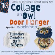 Collage Owl Door Hanger Workshop