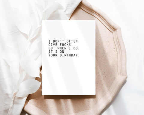 I don't often give fucks Creativien product_type art-noise.myshopify.com i-dont-often-give-fucks