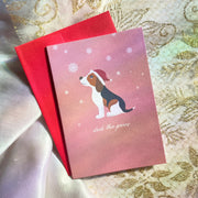  Deck the Paws Dog | Beagle | Mini Greeting Card Cheeky Peach Designs Cards art-noise.myshopify.com deck-the-paws-dog-beagle-mini-greeting-card