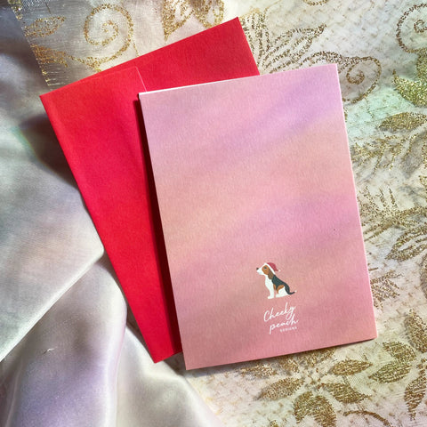  Deck the Paws Dog | Beagle | Mini Greeting Card Cheeky Peach Designs Cards art-noise.myshopify.com deck-the-paws-dog-beagle-mini-greeting-card