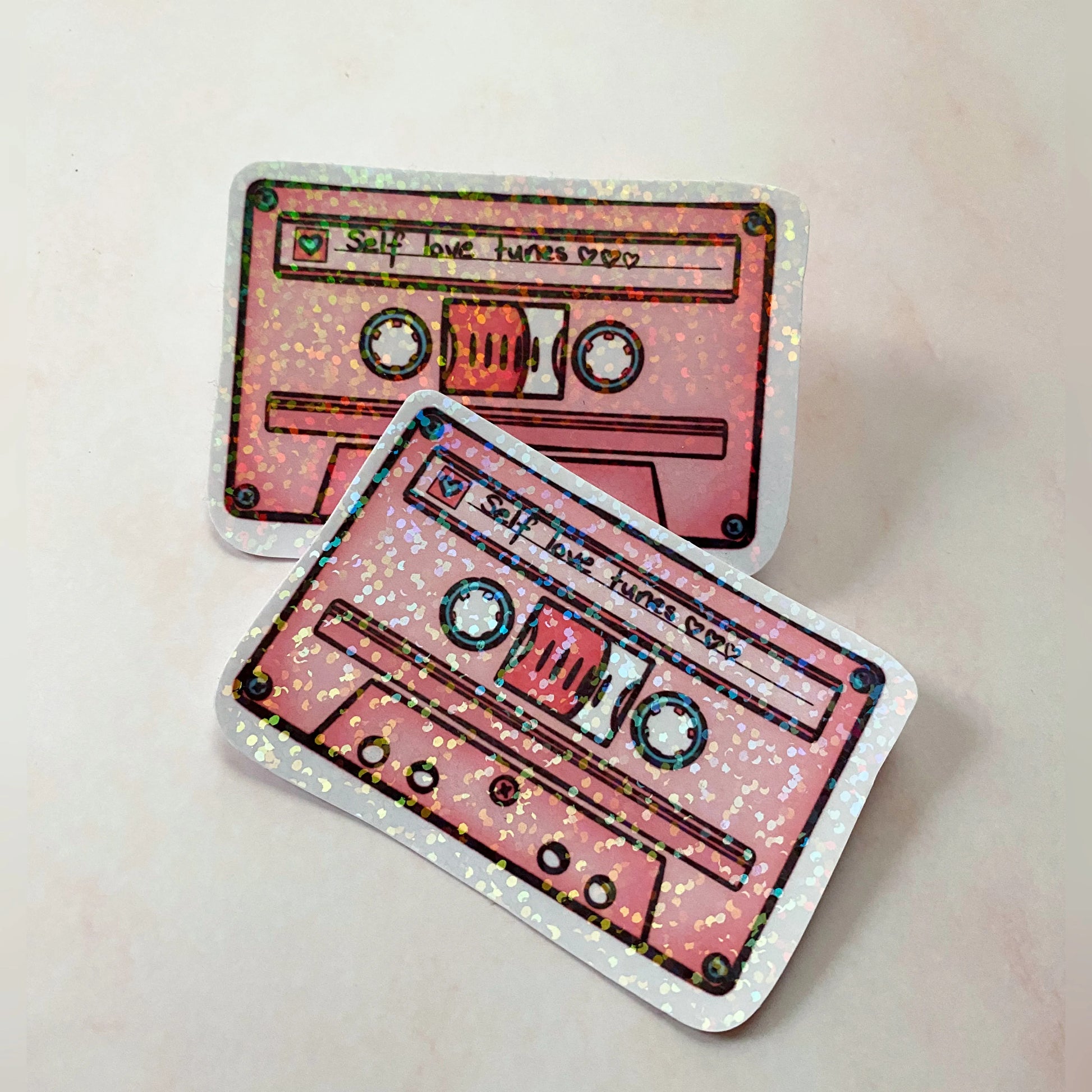  Self Love Tunes 90’s Cassette Sticker Cheeky Peach Designs Sticker art-noise.myshopify.com self-love-tunes-90-s-cassette-sticker