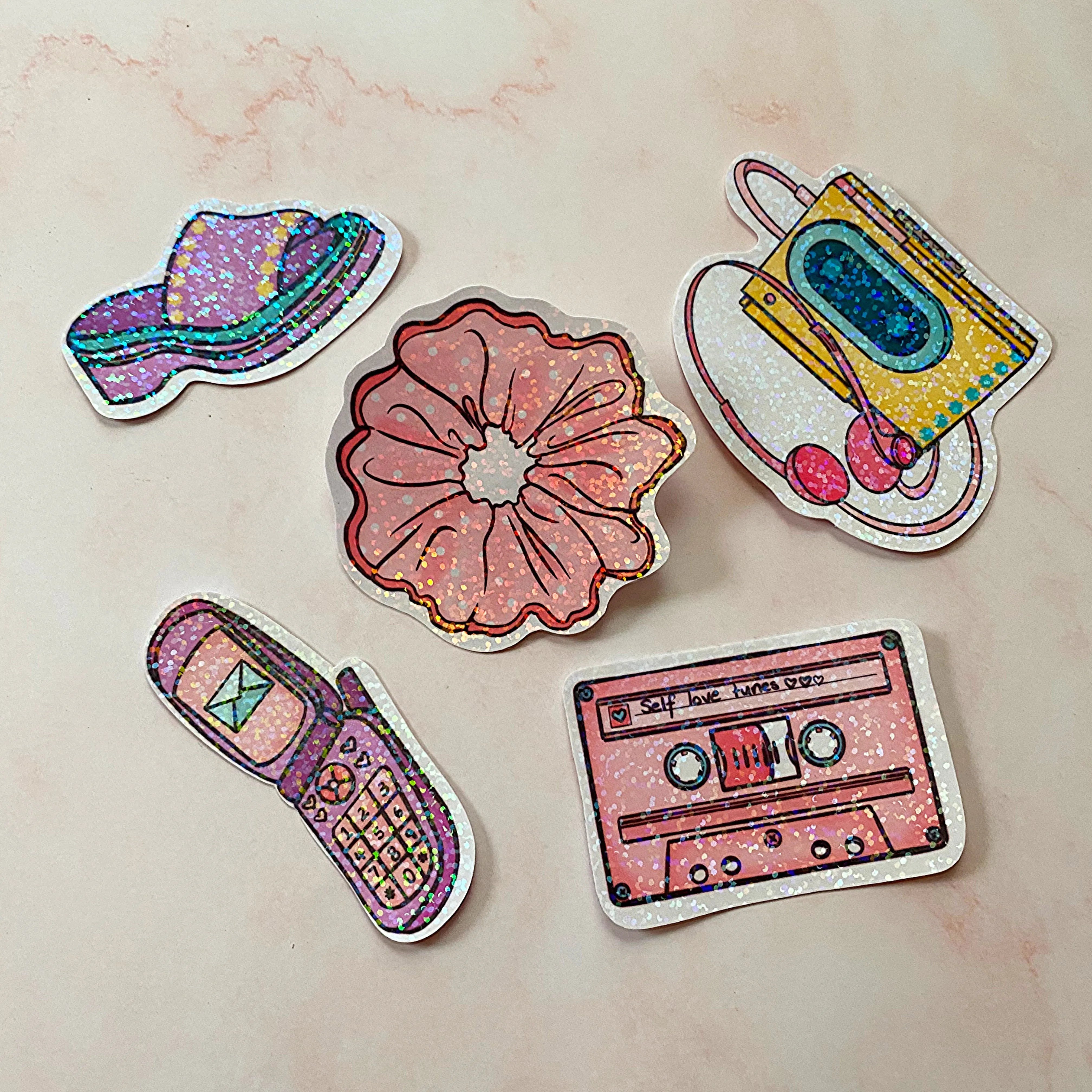  Self Love Tunes 90’s Cassette Sticker Cheeky Peach Designs Sticker art-noise.myshopify.com self-love-tunes-90-s-cassette-sticker