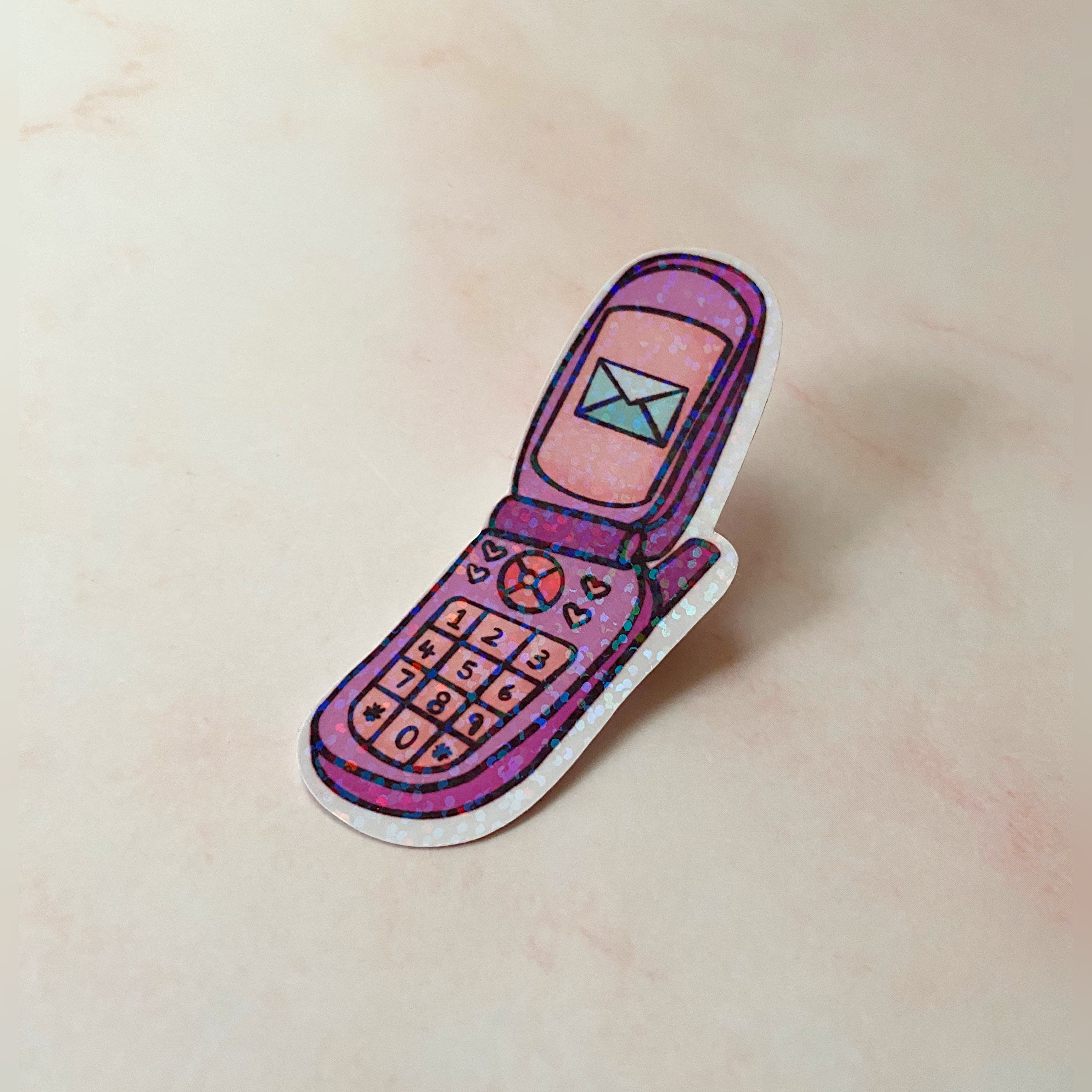 Call me! Beep Me! 90’s Cellphone Sticker