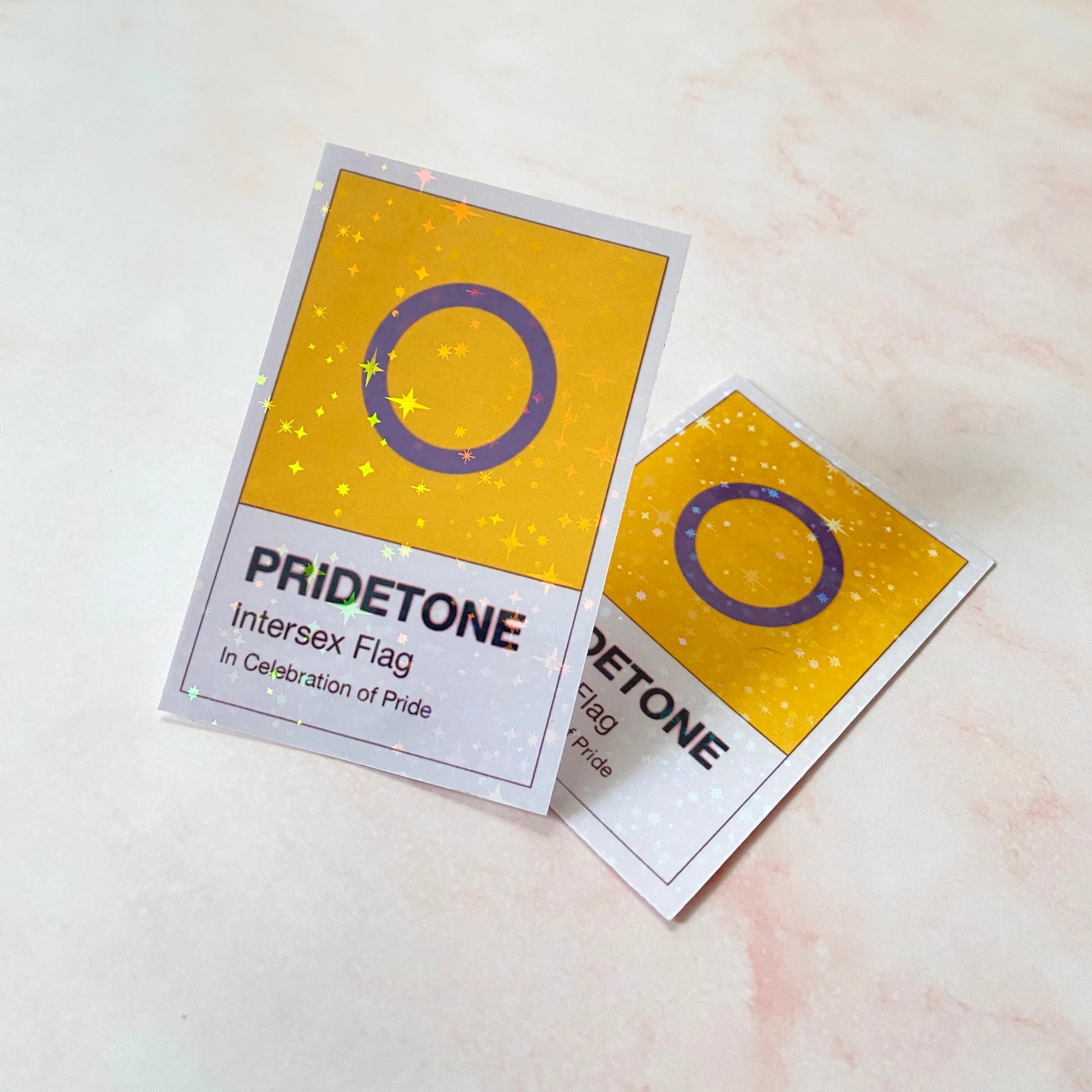 Pridetone Intersex Flag | Pride Sticker Cheeky Peach Designs Sticker art-noise.myshopify.com pridetone-intersex-flag-pride-sticker