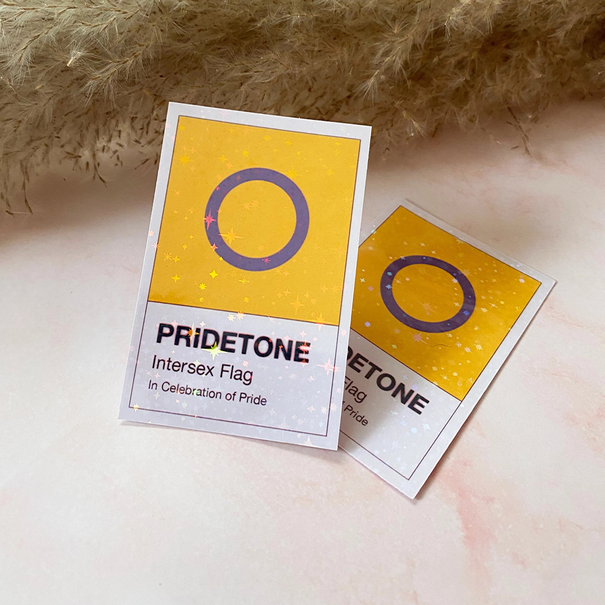  Pridetone Intersex Flag | Pride Sticker Cheeky Peach Designs Sticker art-noise.myshopify.com pridetone-intersex-flag-pride-sticker