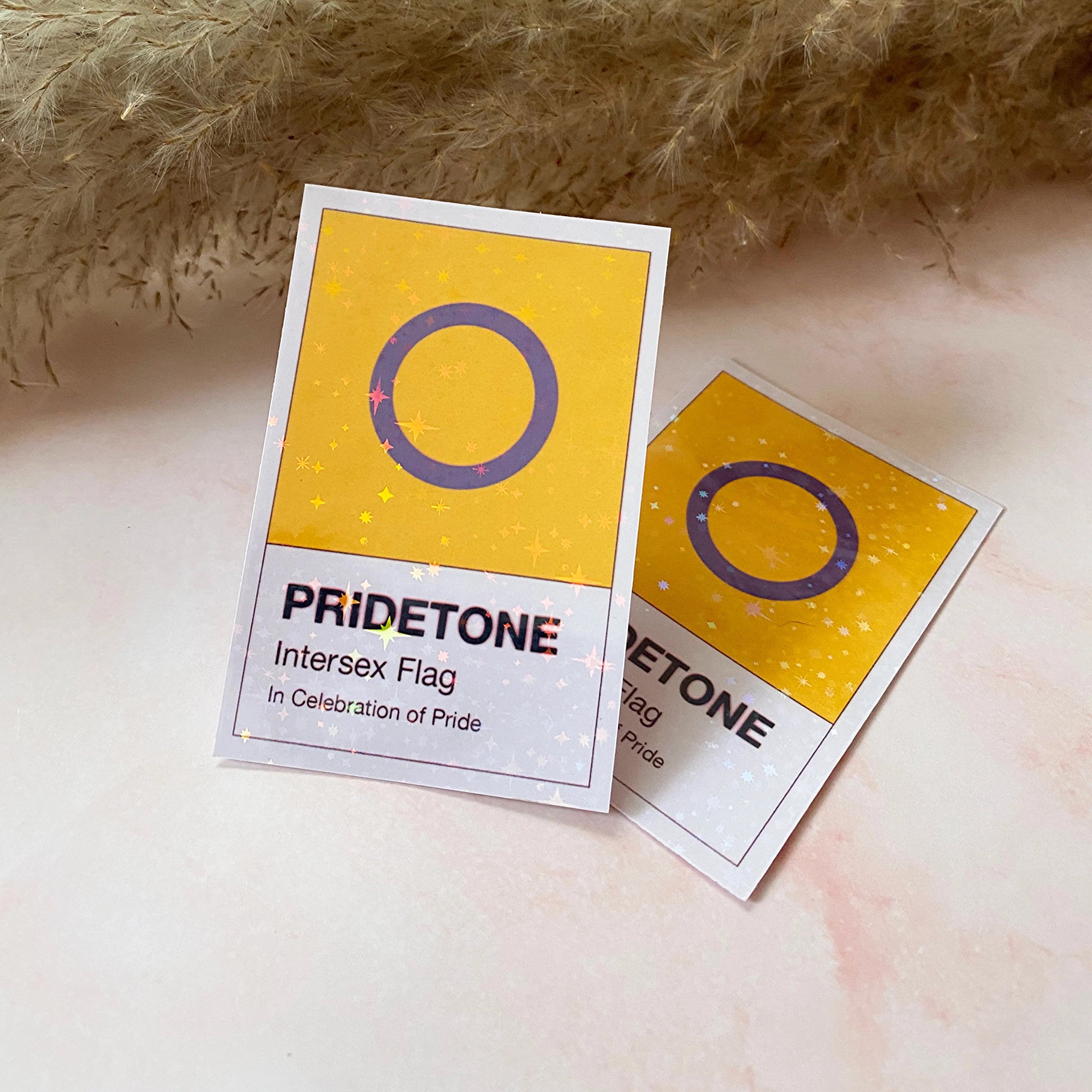  Pridetone Intersex Flag | Pride Sticker Cheeky Peach Designs Sticker art-noise.myshopify.com pridetone-intersex-flag-pride-sticker