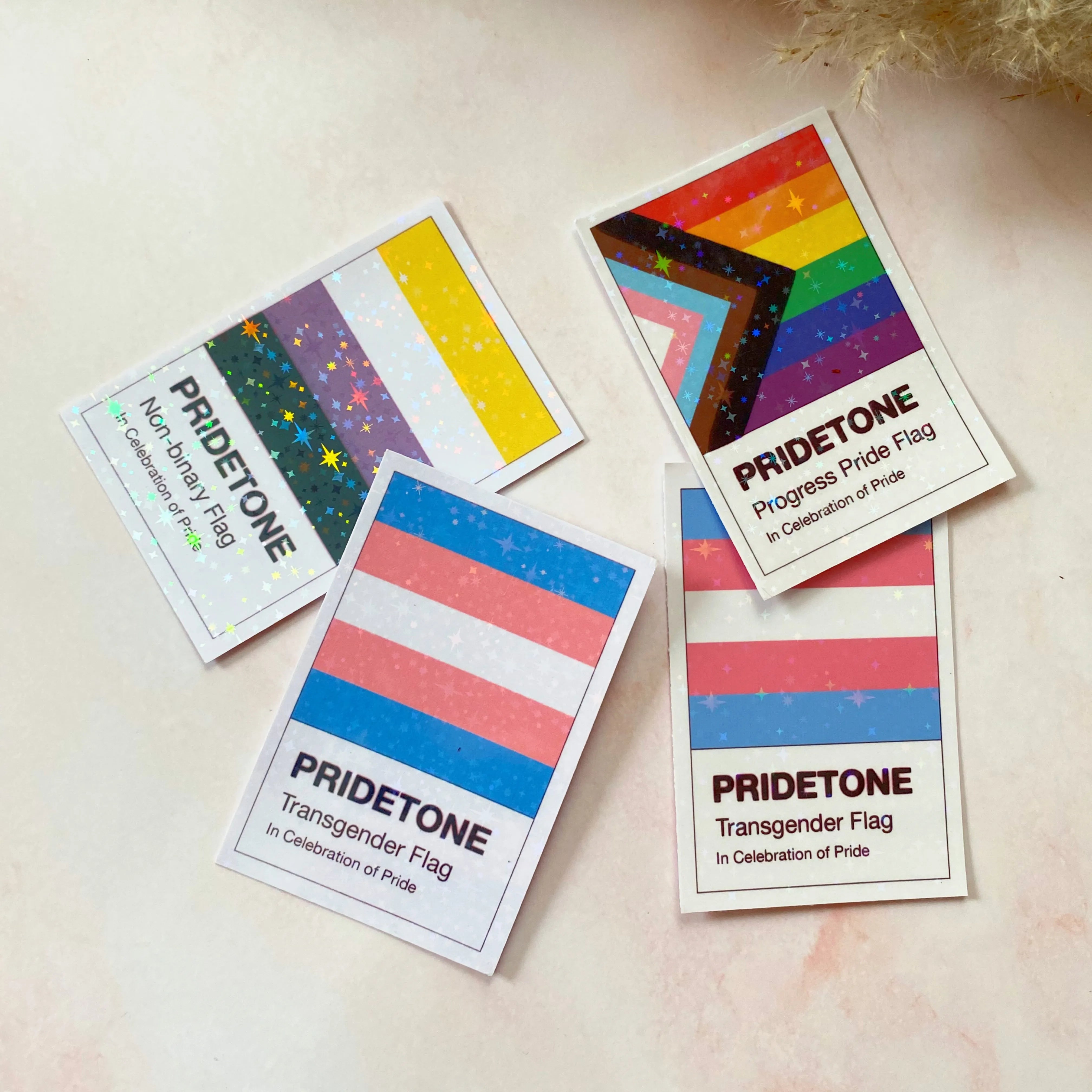  Pridetone Transgender Flag | Pride Sticker Cheeky Peach Designs Sticker art-noise.myshopify.com pridetone-transgender-flag-pride-sticker