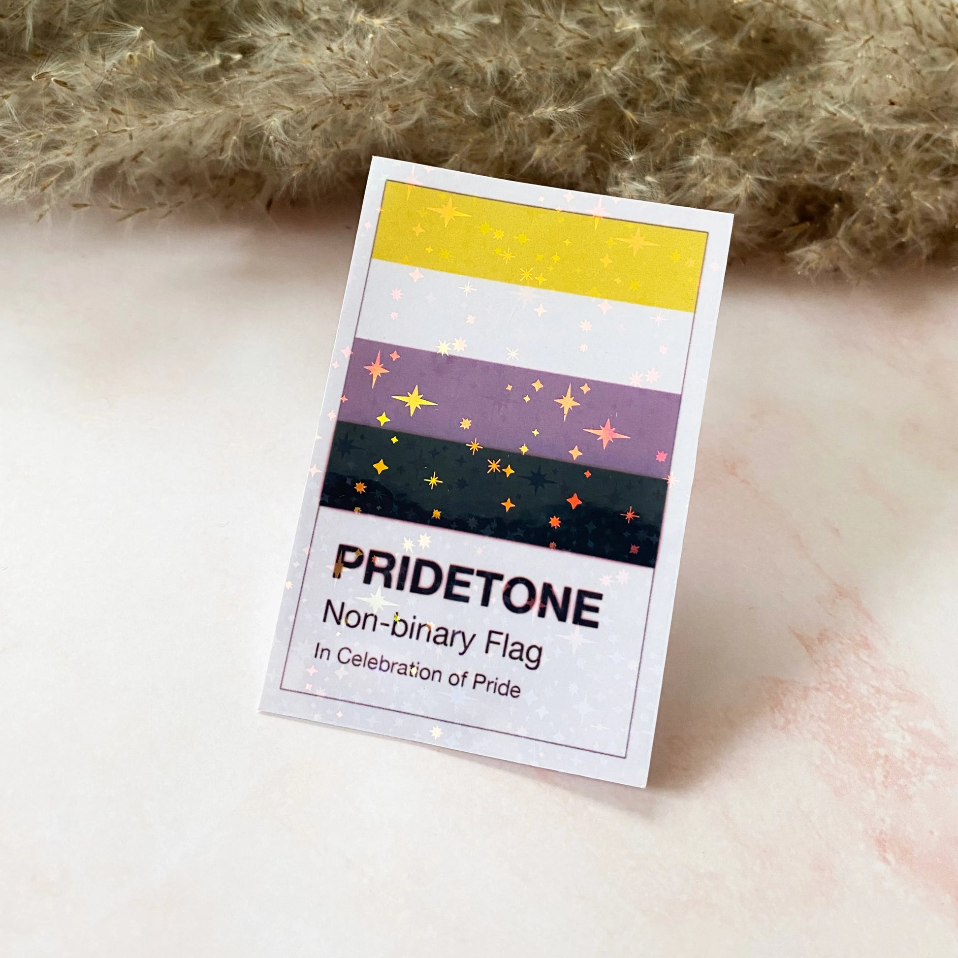  Pridetone Non-Binary Flag | Pride Sticker Cheeky Peach Designs Sticker art-noise.myshopify.com pridetone-non-binary-flag-pride-sticker