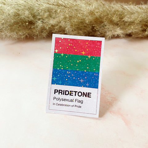 Pridetone Polysexual Pride Flag | Pride Sticker