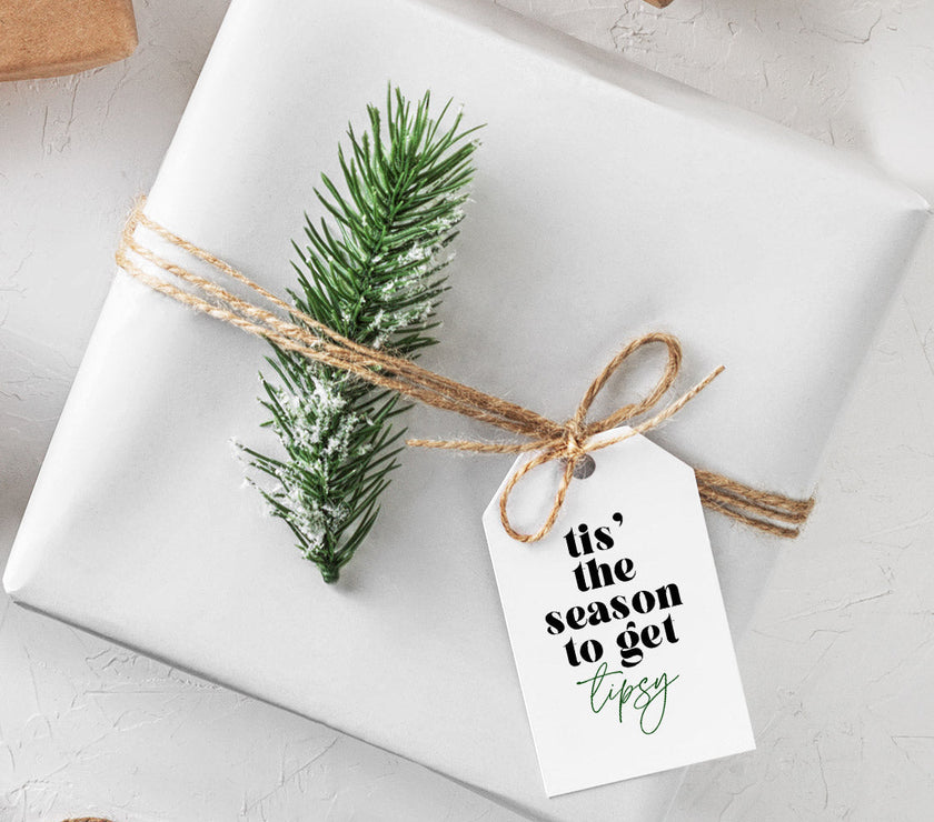 Tis' the season to get tipsy Gift Tags