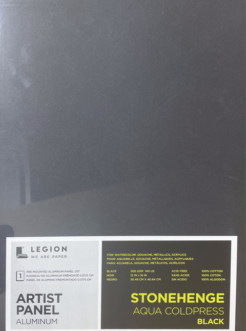 Legion Paper Aluminum Panel - Stonehenge Aqua Coldpress Black 12x16" - Art Noise Legion Paper Aluminum Panel - Stonehenge Aqua Coldpress Black 12x16" Legion Paper Panel art-noise.myshopify.com legion-paper-aluminum-panel-stonehenge-aqua-coldpress-black-12x16