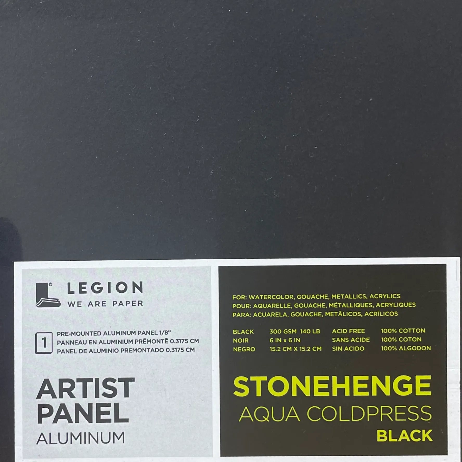 Legion Paper Aluminum Panel - Stonehenge Aqua Coldpress Black 6x6" - Art Noise Legion Paper Aluminum Panel - Stonehenge Aqua Coldpress Black 6x6" Legion Paper Panel art-noise.myshopify.com legion-paper-aluminum-panel-stonehenge-aqua-coldpress-black-6x6 Legion Paper Aluminum Panel - Stonehenge Aqua Coldpress Black 6x6" Legion Paper Panel art-noise.myshopify.com legion-paper-aluminum-panel-stonehenge-aqua-coldpress-black-6x6
