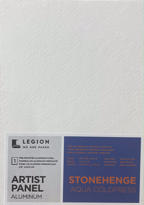 Legion Paper Aluminum Panel - Stonehenge Aqua Coldpress White 5x7" - Art Noise Legion Paper Aluminum Panel - Stonehenge Aqua Coldpress White 5x7" Legion Paper Panel art-noise.myshopify.com legion-paper-aluminum-panel-stonehenge-aqua-coldpress-white-5x7