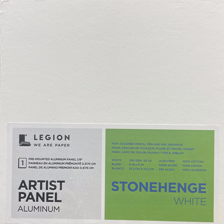 Legion Paper Aluminum Panel - Stonehenge White 6x6" - Art Noise