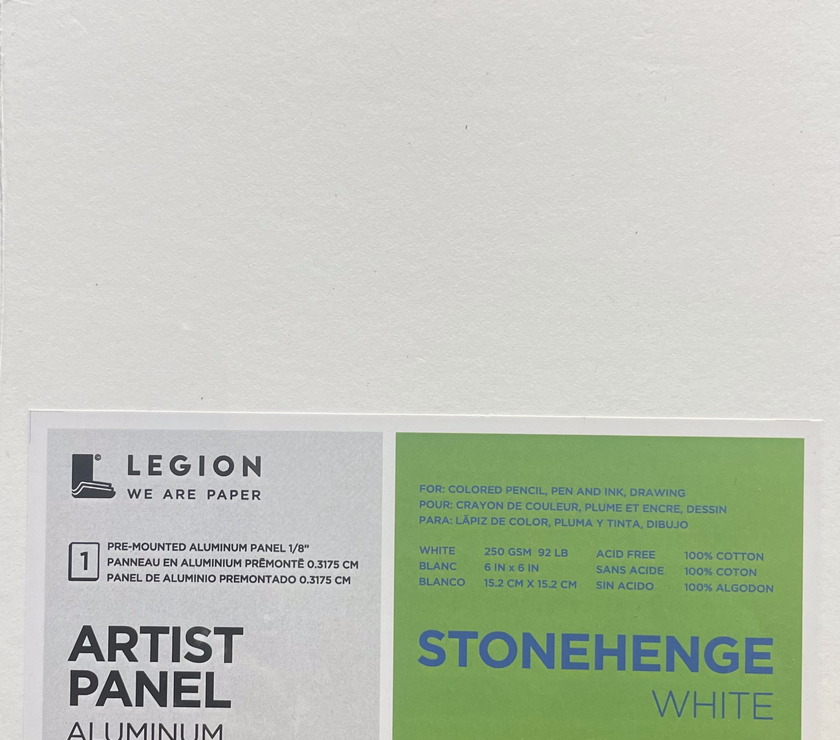 Legion Paper Aluminum Panel - Stonehenge White 6x6" - Art Noise