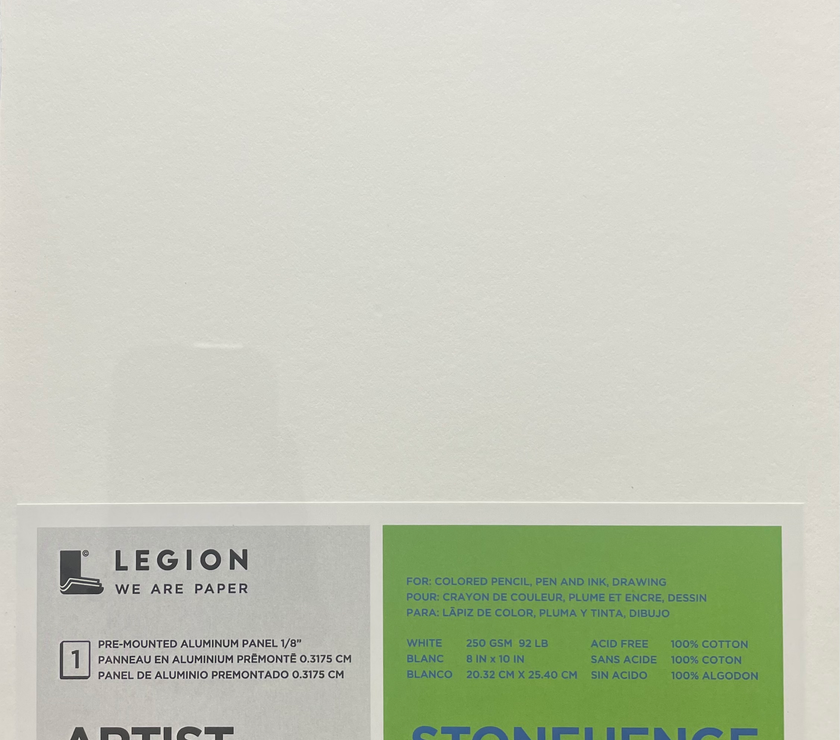 Legion Paper Aluminum Panel - Stonehenge White 8x10" - Art Noise