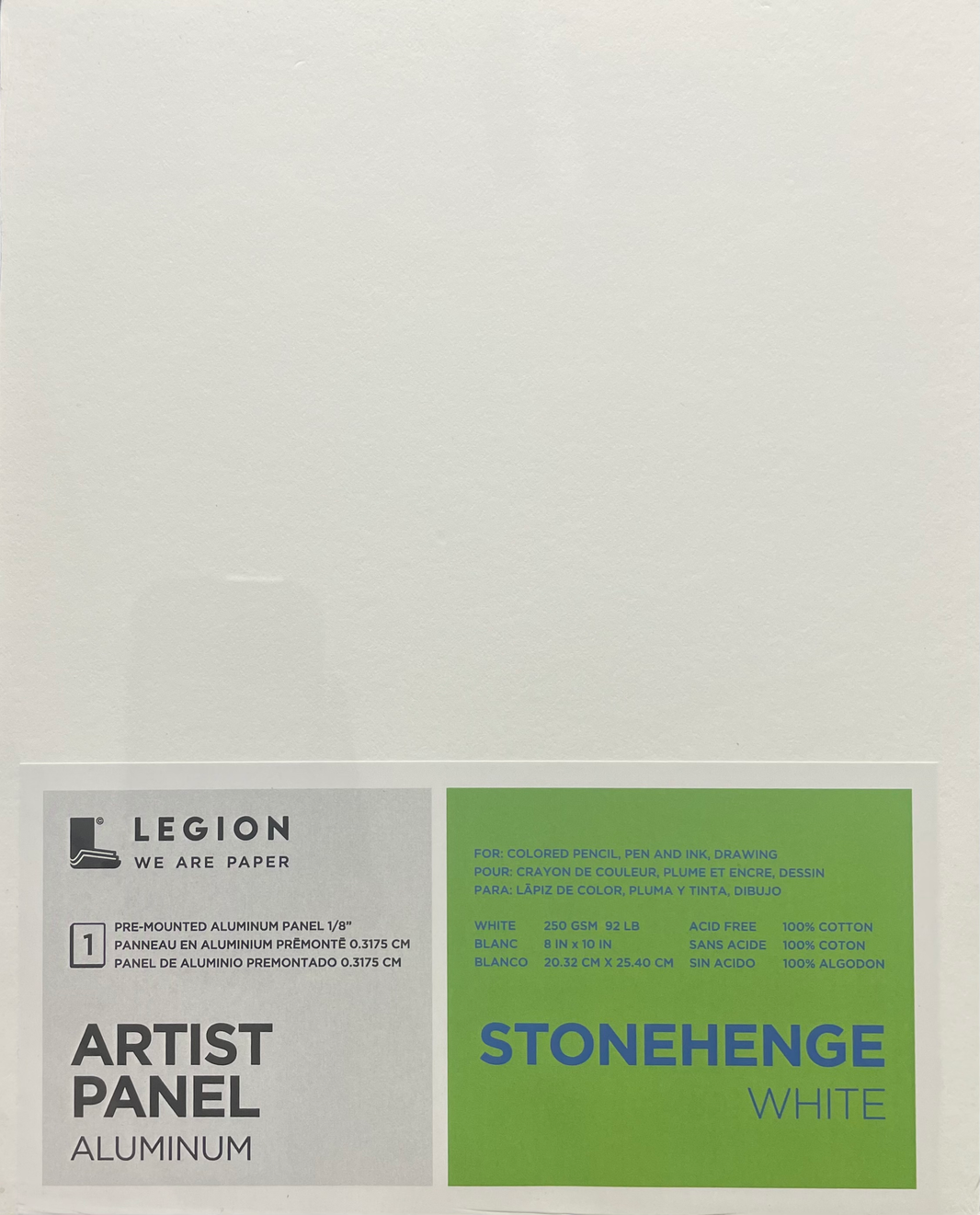 Legion Paper Aluminum Panel - Stonehenge White 8x10" - Art Noise