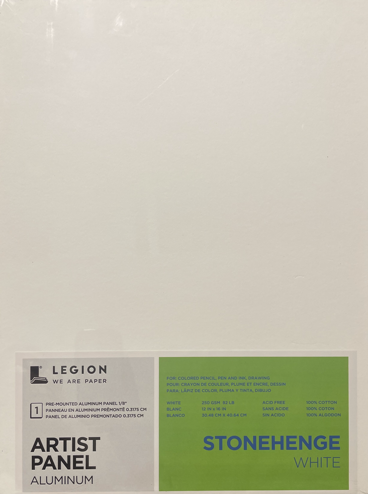 Legion Paper Aluminum Panel - Stonehenge White 12x16" - Art Noise