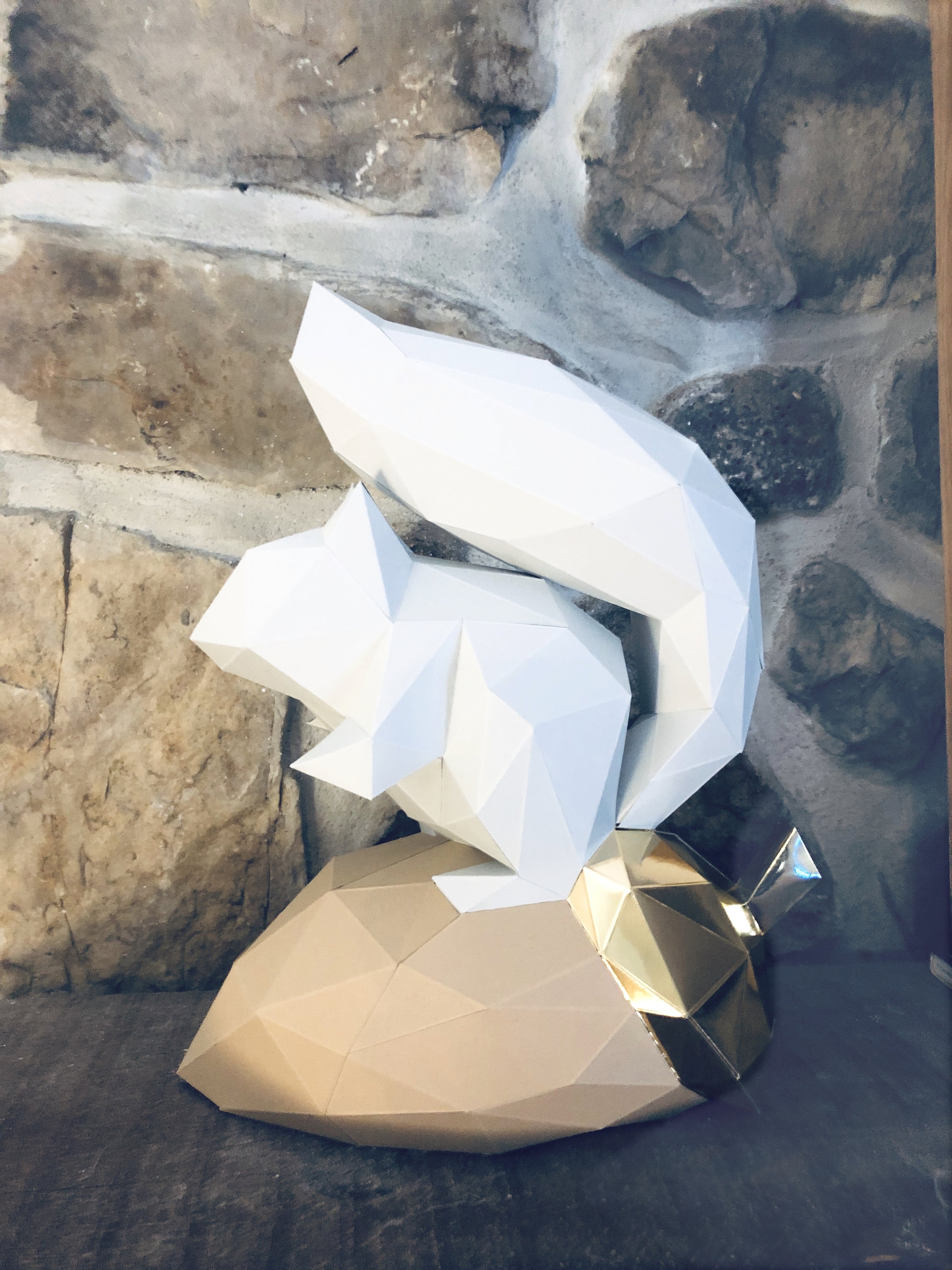 DIY Squirrel 3D LUX Paper model Origami Kit, 3D Papercraft activity