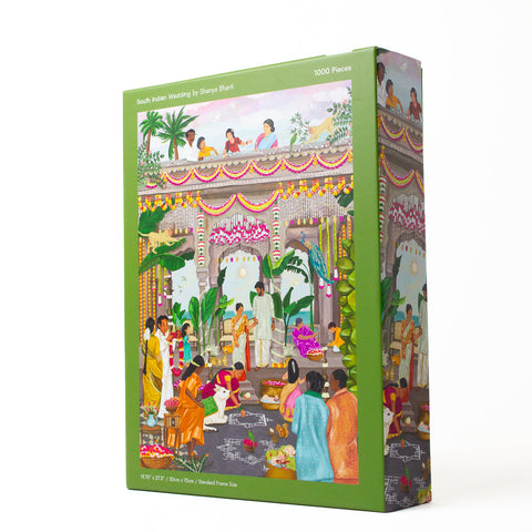 South Indian Wedding | 1,000 pcs Good Fortune Puzzle Co jigsaw puzzle art-noise.myshopify.com south-indian-wedding-1-000-pcs