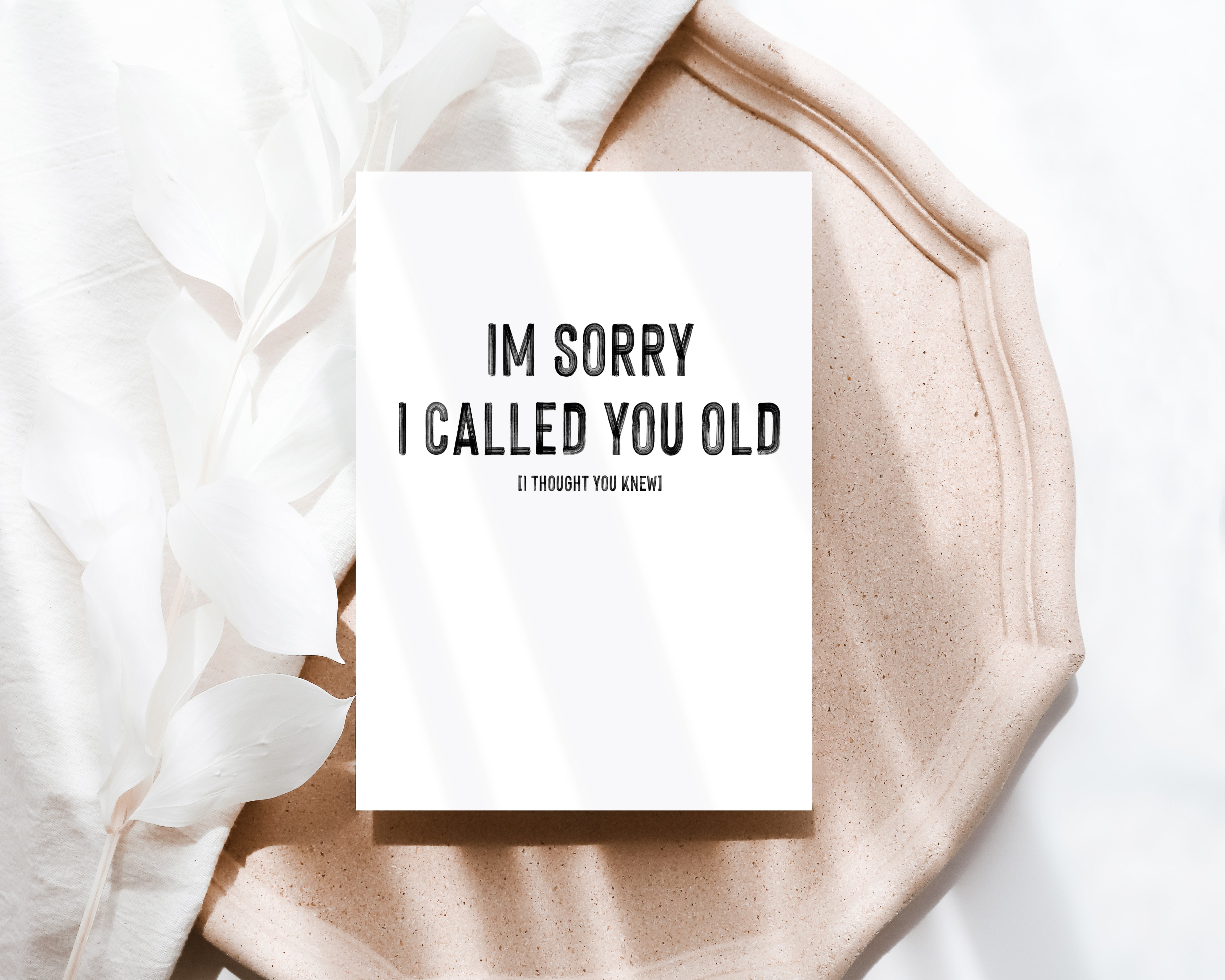 I'm sorry I called you old, I thought you knew Creativien product_type art-noise.myshopify.com im-sorry-i-called-you-old-i-thought-you-knew