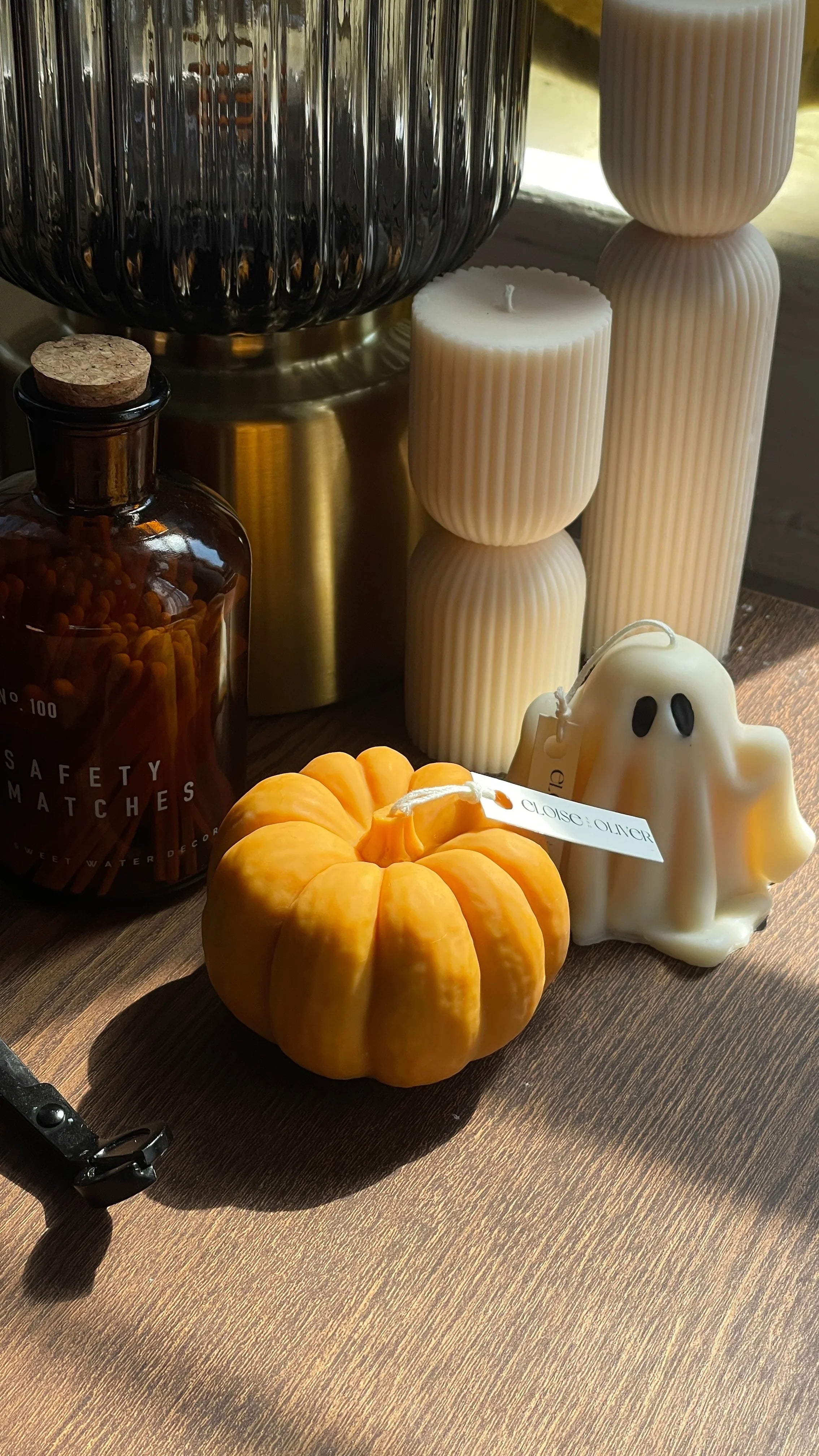 Giant Pumpkin Eloise and Oliver Decorative Candle art-noise.myshopify.com giant-pumpkin