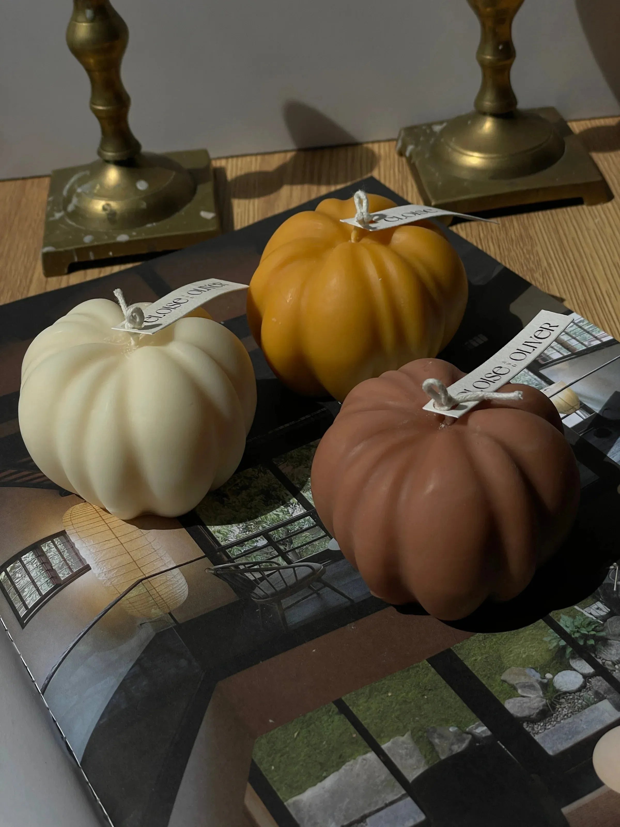 Pumpkin Eloise and Oliver Decorative Candle art-noise.myshopify.com pumpkin Pumpkin Eloise and Oliver Decorative Candle art-noise.myshopify.com pumpkin