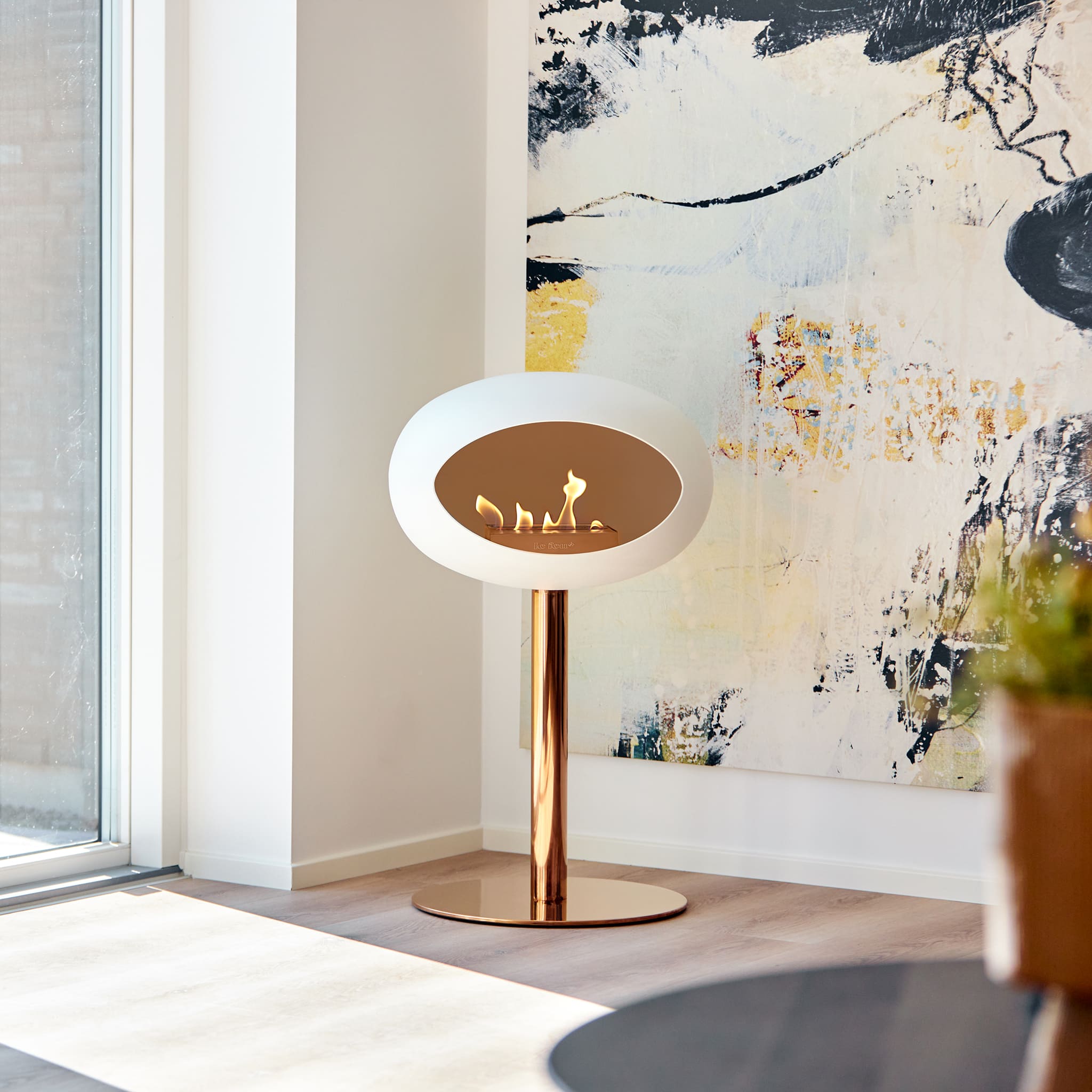 Le Feu Steel Low Dome <br>White