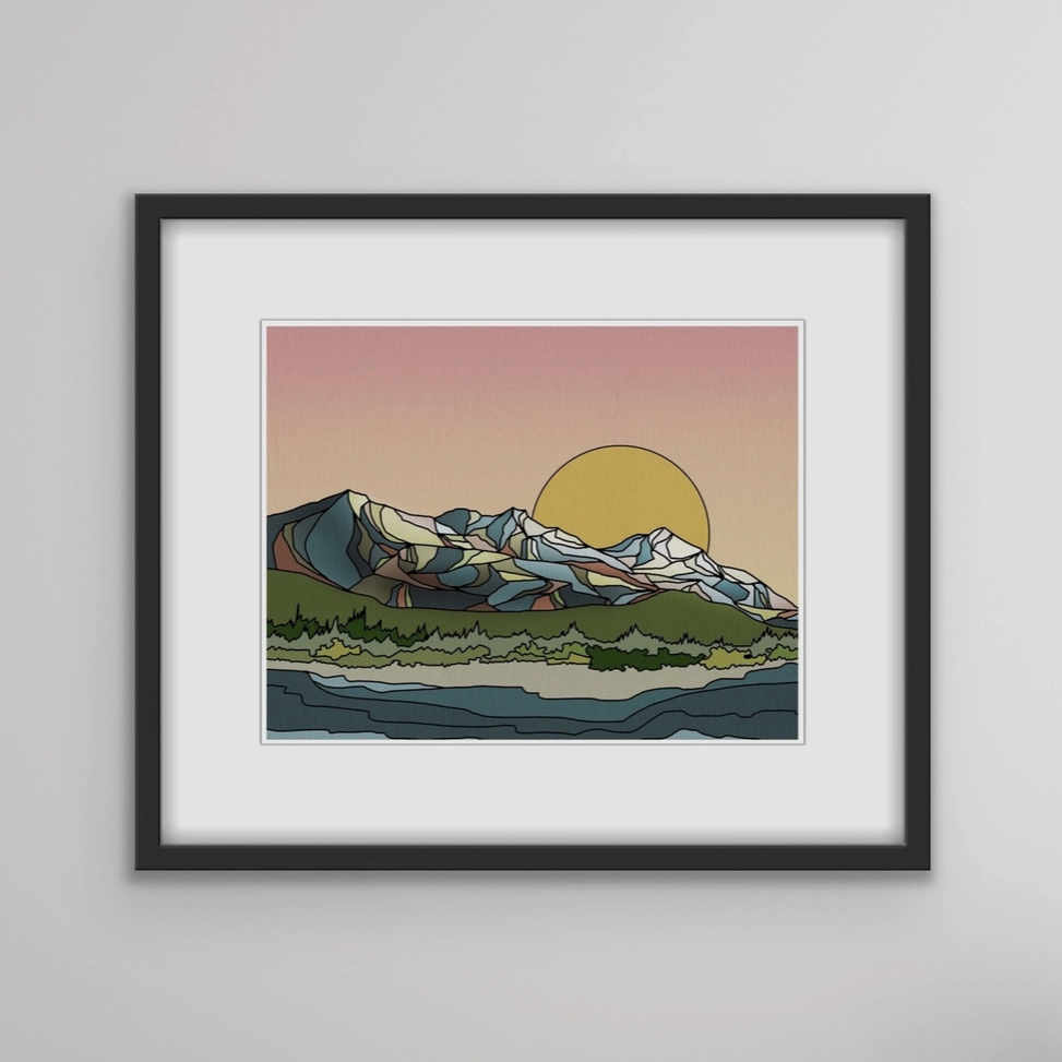 Curate Paper Co. Lights Out | Horizontal Mountain Art Print | 8 X10 - Art Noise