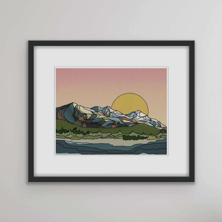 Curate Paper Co. Lights Out | Horizontal Mountain Print | 11 X 14