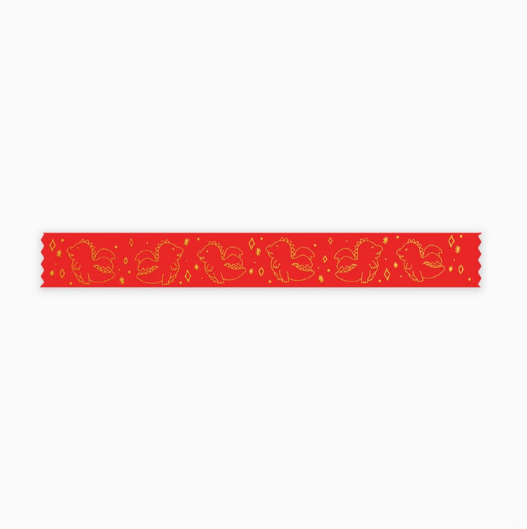 The Paper + Craft Pantry Lunar New Year Red Dragon Gold Foil Washi Tape - Art Noise