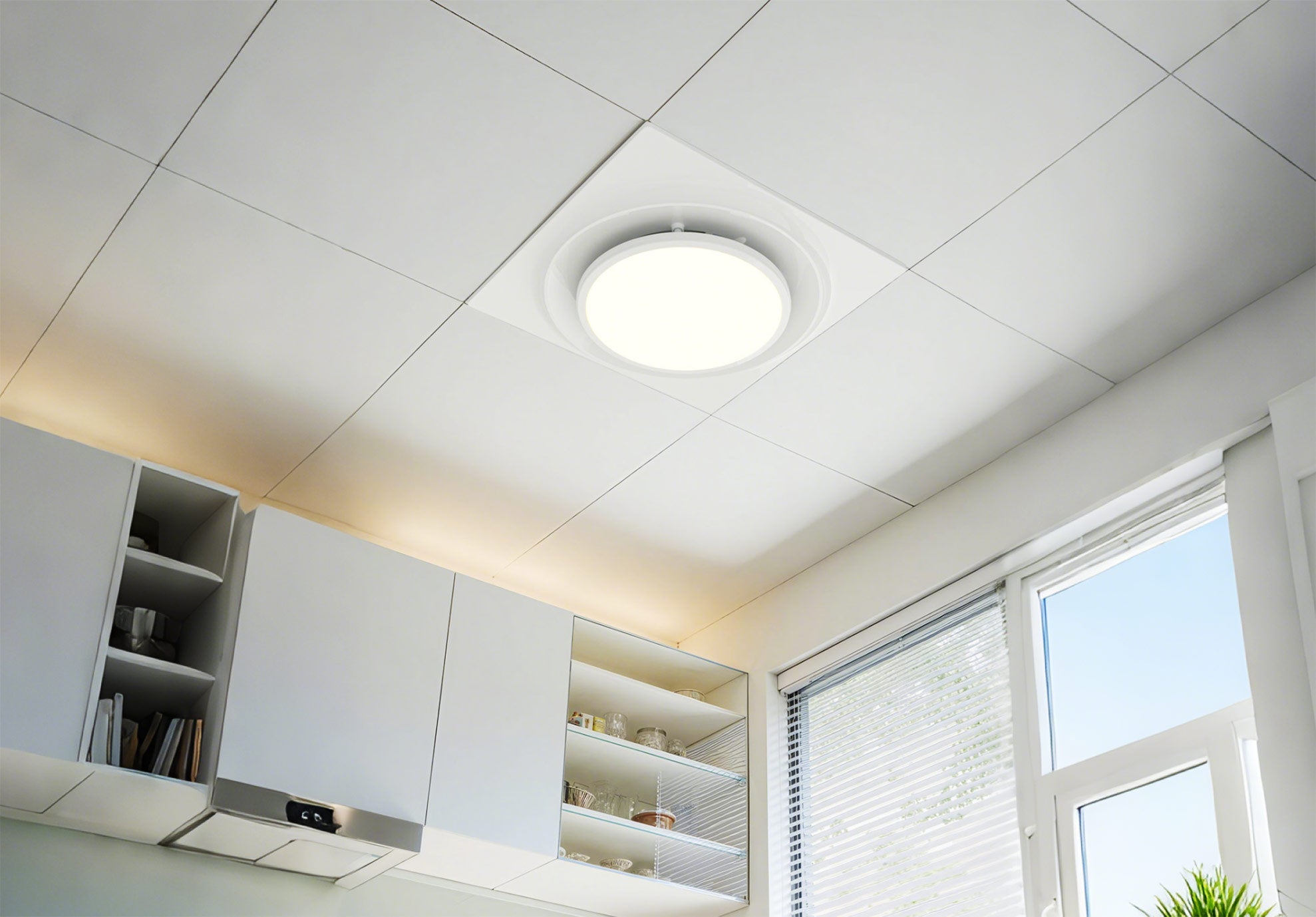 BysonX Lumaire 80CFM 0.3–0.4 Sones Bathroom Fan Large Round LED Light cETLus HVI2100 Energy Star - Slim & Humidity+ Models
