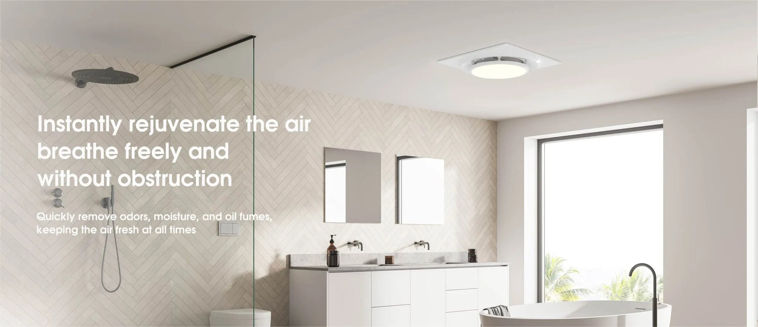  BysonX Lumaire 80CFM 0.3–0.4 Sones Bathroom Fan Large Round LED Light cETLus HVI2100 Energy Star - Slim & Humidity+ Models Byson  art-noise.myshopify.com bysonx-lumaire-80cfm-0-3-0-4-sones-bathroom-fan-large-round-led-light-cetlus-hvi2100-energy-star-slim-humidity-models